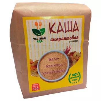 Каша амарантовая с изюмом 500г крафт пакет