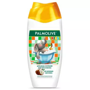 Гель для душа и купания для тела и волос Palmolive 250 мл с кокосом для детей от 3 лет