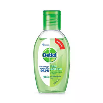 Гель для рук Dettol 50мл антисептический освежающий с алоэ