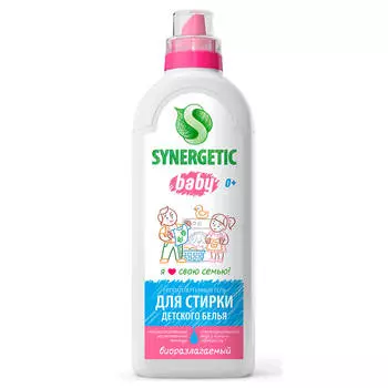 Гель для стирки детского белья Synergetic 1000мл гипоаллергенный 0+