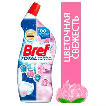 Гель для унитаза Bref тотал 700мл цветочная свежесть