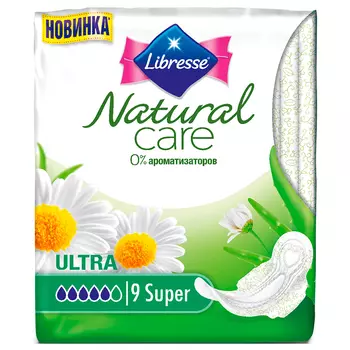Гигиенические прокладки Libresse Natural Care Ultra Super, 9шт
