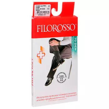 Гольфы мужские филороссо терапия 70 den 2 класс черный р.2