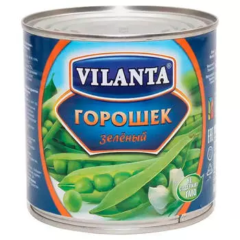 Горошек зеленый виланта 400г ж/б