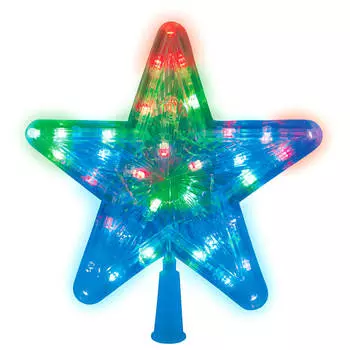 Звезда на елку Uniel 22см разноцветная ul-00005492