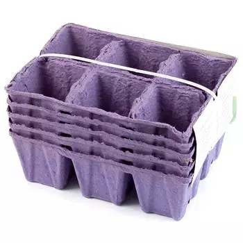 Горшки бумажные для рассады 30 шт 5 кассет биоразлагаемые