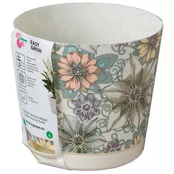 Горшок для цветов изи гроу д12 см 0.7 л с прикорневым поливом цветочный дом ing47012 цд
