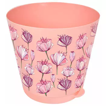 Горшок для цветов изи гроу д12 см 0.7 л с прикорневым поливом розовый сад ing47012 рс