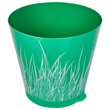 Горшок для цветов изи гроу д12 см 0.7 л с прикорневым поливом зелёная трава ing47012 зт