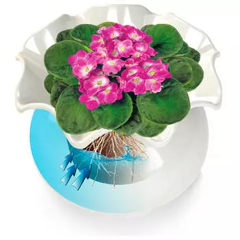 Горшок для фиалок аленький цветочек 0,7л кремовый Техоснастка