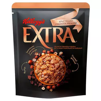 Гранола мюсли 300г с темным шоколадом и фундуком кэллог рус