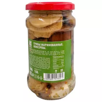 Грибы Европа 280г шиитаке маринованные ст/б