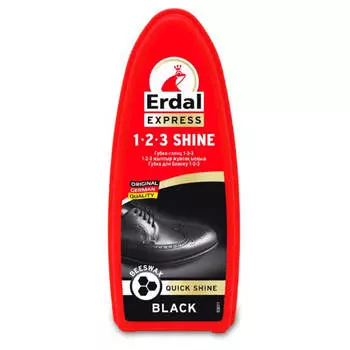 Губка-глянц д/обуви эрдаль 75мл 1-2-3 черный