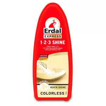 Губка-глянц для обуви эрдаль 75мл 1-2-3 бесцветный