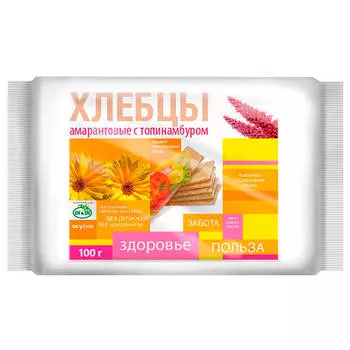 Хлебцы Амарантовые с топинамбуром 100г без глютена