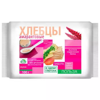 Хлебцы Di&amp;Di амарантовые 100г без глютена