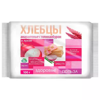 Хлебцы Di&amp;Di амарантовые с луком 100г без глютена