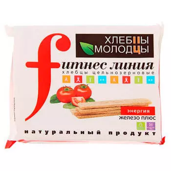 Хлебцы Молодцы 100г Fitness железо плюс