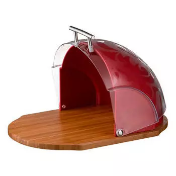 Хлебница деревянная с комбинированной крышкой 36*26*20см 938-008