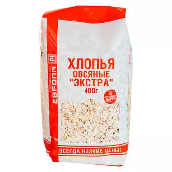 Хлопья Европа овсяные экстра 400г