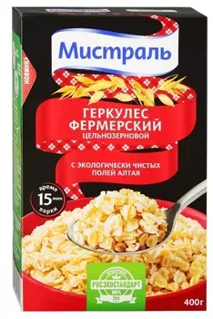 Хлопья мистраль 400 г геркулес фермерский