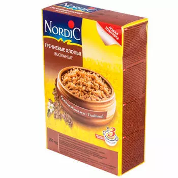 Хлопья NordiC 550г гречневые