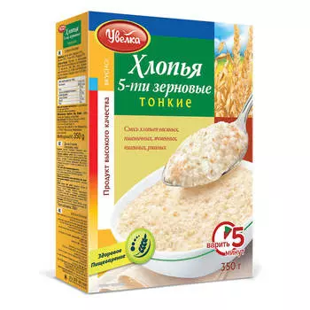 Хлопья Увелка 350г 5 злаков