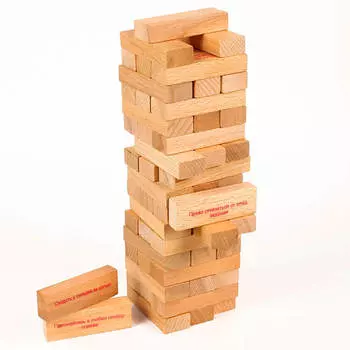 Игра настольная нескучные игры башни с фантами 54детали