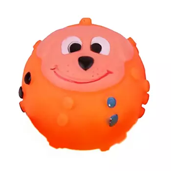 Игрушка для собак Европа еж с пищалкой 7.5cm пвх темно-оранжевый kt3053