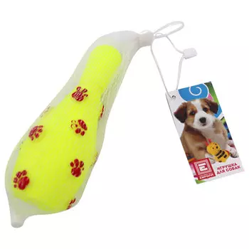 Игрушка для собак Европа кегля с пищалкой 14,5см пвх желтый kt3039