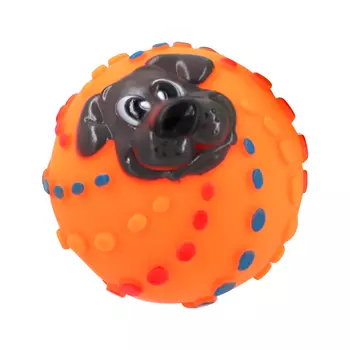 Игрушка для собак Европа мяч с пищалкой 10см пвх оранжевый kt3030
