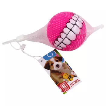 Игрушка для собак Европа мяч с зубами 8см пвх розовый kt3059