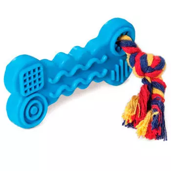 Игрушка для собак триол косточка с веревкой 9, 5*16.5 см из ц/литой резины 12191142
