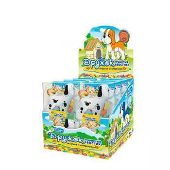 Игрушка дружок пушистый хвостик10г с конфетами