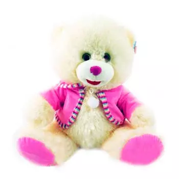 Игрушка медведь бежевый в курточке музыкальный 15624ск