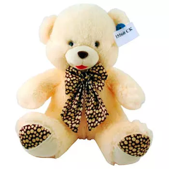 Игрушка медведь с бантом музыкальный 15560ск