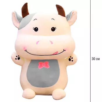 Игрушка мягкая Хуада коровка 30см розовый mg722