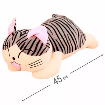 Игрушка мягкая Хуада кошка 45см с закрытыми глазами mg737