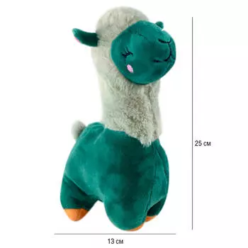 Игрушка мягкая Хуада лама 25*13см зеленый mg720
