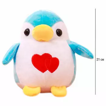 Игрушка мягкая Хуада пингвин 21см синий mg721