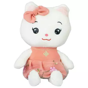 Игрушка мягкая кошка в платье 40 см