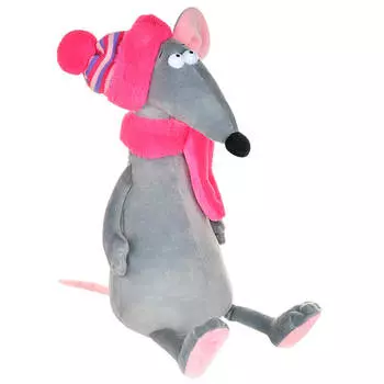 Игрушка мягкая крыска лариска в шарфе и шапке 23см mt-mrt021907-23
