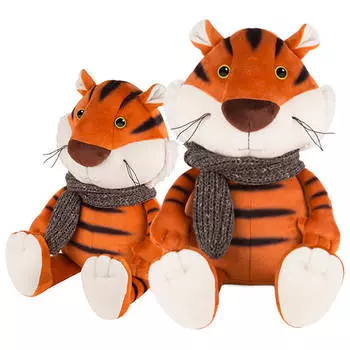 Игрушка мягкая макситойз тигруша в вязаном шарфе 20 см mt-mrt022108-20