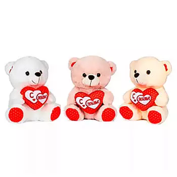 Игрушка мягкая медведь с сердцем 1-3607-21