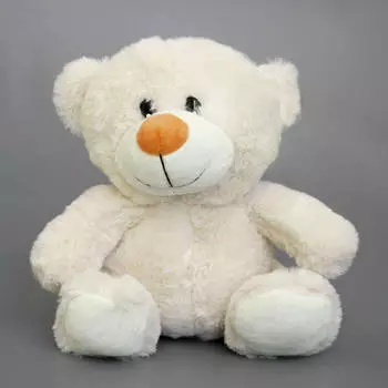 Игрушка мягкая мишка пломбирчик 22см белый ч03194