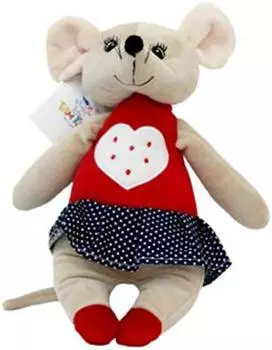 Игрушка мягкая модная мышка 25см leo18-751a