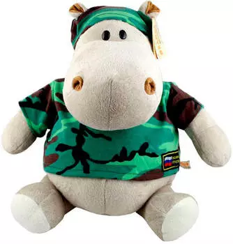 Игрушка мягкая Orange toys бегемот военный 30см ма2640/30е