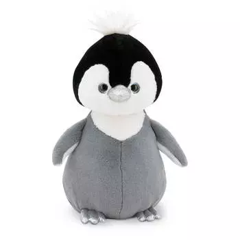 Игрушка мягкая пушистик пингвиненок серый 22 см
