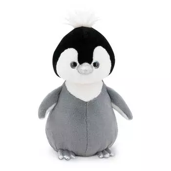 Игрушка мягкая пушистик пингвиненок серый 35 см