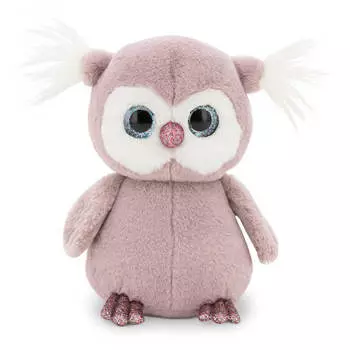 Игрушка мягкая пушистик совенок сиреневый 22 см